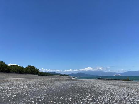 富士山の見えない三保の松原 富士山の見えない三保の松原 三保の松原,夏,空の写真素材