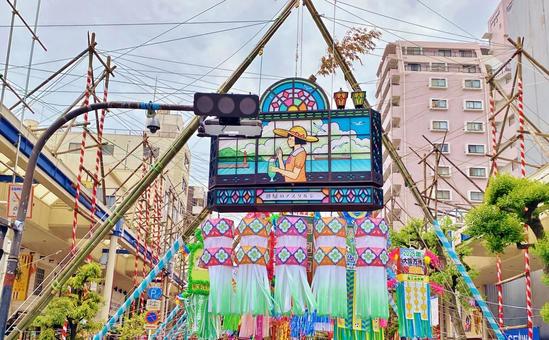 湘南ひらつか七夕祭り 湘南ひらつか七夕祭り 織姫,彦星,夜の写真素材