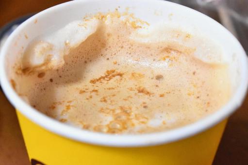 コーヒーの泡 カフェラテ,コーヒー,カフェの写真素材