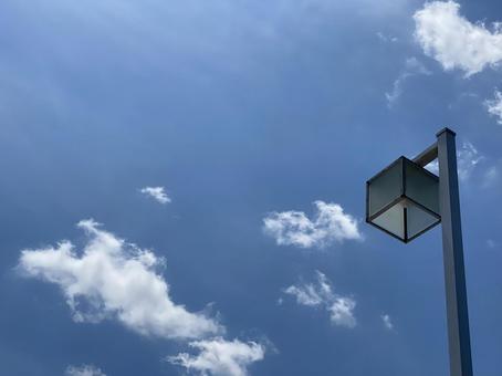 青空と街灯 青空と街灯の写真