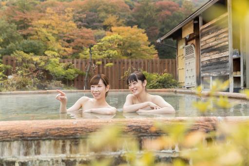 温泉女子イメージ 温泉女子イメージ 女性,温泉,人物の写真素材