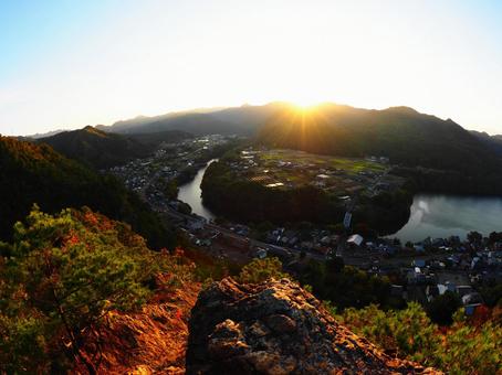 岐阜のグランドキャニオン(川辺町遠見山) 遠見山,山,低山の写真素材