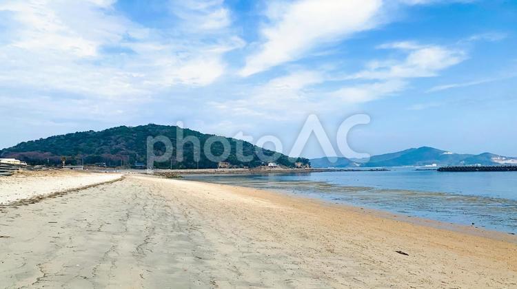 美濃ケ浜海浜公園の海辺風景 美濃ケ浜,海浜公園,海の写真素材
