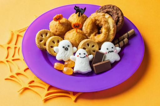 ハロウィンプレート(おばけ)2 ハロウィンプレート(おばけ)2 ハロウィン,スイーツ,お菓子の写真素材