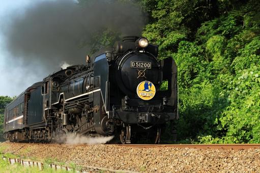 SLやまぐち号 D51 SLやまぐち号 D51 slやまぐち号,やまぐち号,蒸気機関車の写真素材