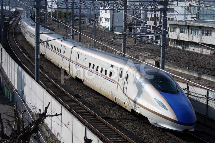 北陸新幹線　E7系　長野市 北陸新幹線,新幹線,e7系の写真素材