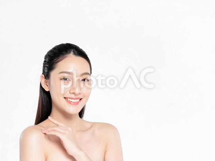 美容系のバナーに使えそうな女性 女性,スキンケア,素肌の写真素材