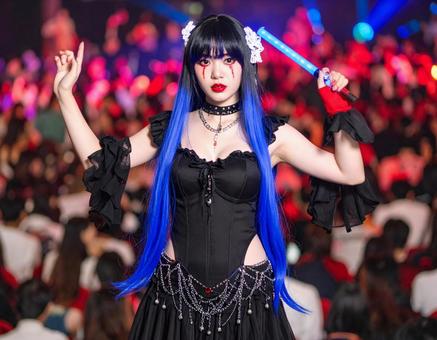 地雷系女子今日は推しに合える大事なライブ 地雷系女子今日は推しに合える大事なライブ 地雷系,推し活,女子の写真素材