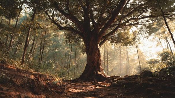 光に包まれた神秘の森 光に包まれた神秘の森の写真