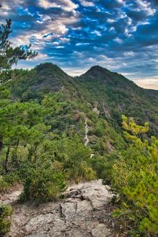 高御位山 播磨平野,山岳,平野の写真素材