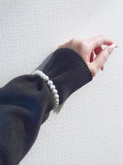 パールブレスレット パールブレスレット ハンドメイド,パーツ,素材の写真素材