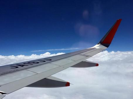 飛行機から見る景色 飛行機から見る景色の写真