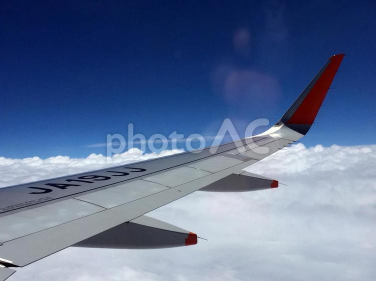 飛行機から見る景色 空,風景,旅の写真素材