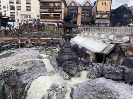 上から見た湯畑 上から見た湯畑 草津,群馬,名湯の写真素材