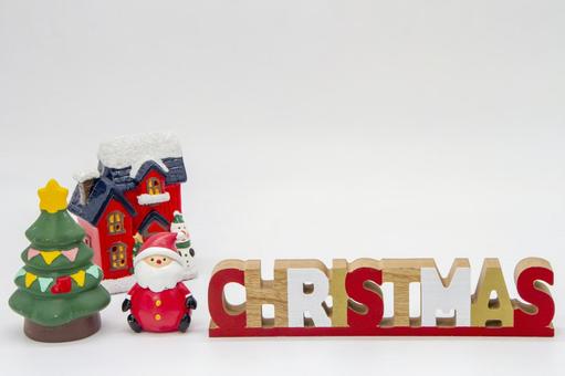 クリスマス　サンタとクリスマスツリー クリスマス,冬,人形の写真素材