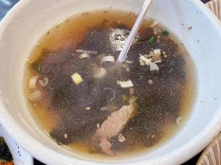 Photo, soup, wakame seaweed, seaweed, 