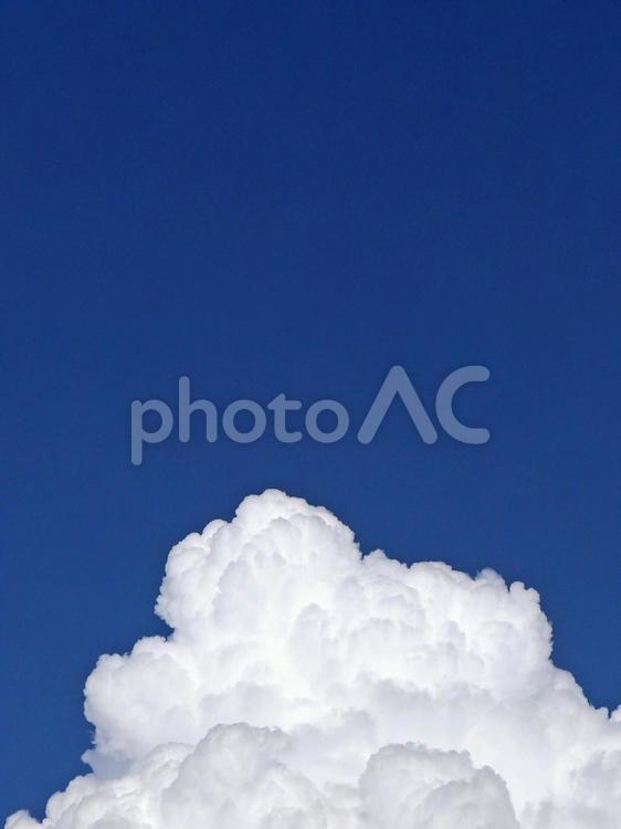 青空とモクモク湧き上がる夏の入道雲 入道雲,白い雲,青空の写真素材