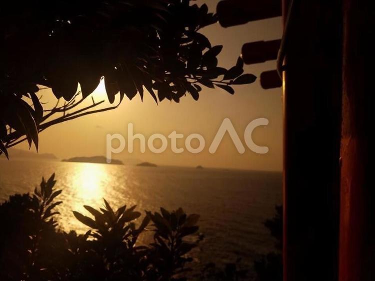 わたしの好きな夕日 夕日,風景,たそがれの写真素材