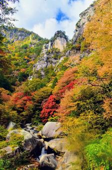 覚円峰（かくえんぽう）と紅葉 覚円峰,かくえんぽう,昇仙峡の写真素材