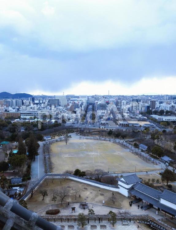 姫路城の最上階から臨む姫路の街 姫路城,白鷺城,世界文化遺産の写真素材