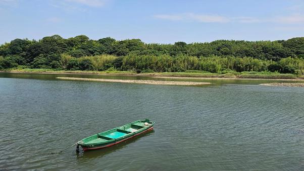 川と船 船,ボート,川の写真素材