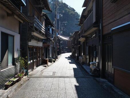 波浮港　街並み 波浮港,伊豆大島,伊豆諸島の写真素材