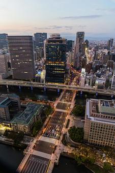 都市景観 都市景観 ステーションワン,淀屋橋,大阪の写真素材