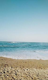 海と砂浜 自然,水,海の写真素材