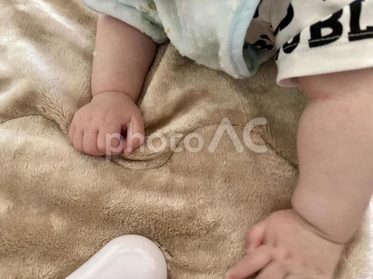 乳児の手② 赤ちゃん,手,指の写真素材
