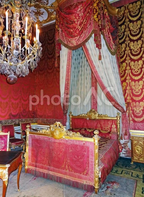 フランス　フォンテーヌブロー城　寝室 フランス,フォンテーヌブロー,フォンテーヌブロー城の写真素材