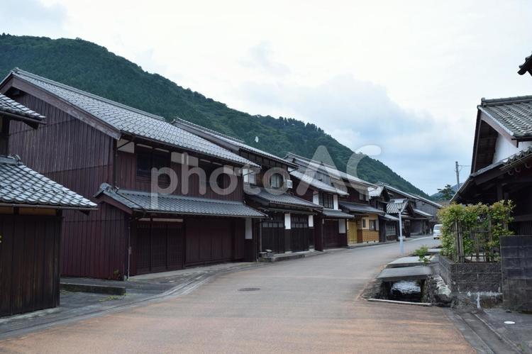 【福井】若狭熊川宿の風景 若狭熊川宿,道の駅,古民家の写真素材