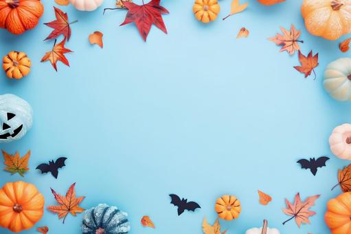 ハロウィン背景とカボチャの装飾 ハロウィン背景とカボチャの装飾の写真