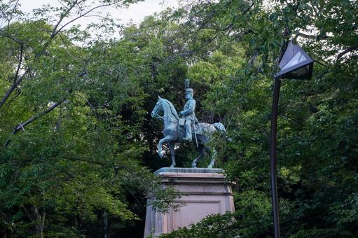 上野恩賜公園の騎馬像 上野恩賜公園,上野,騎馬像の写真素材