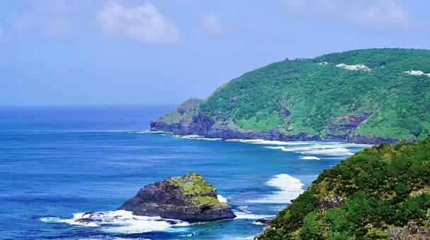 座間味島のウナジノサチ展望台からの風景 座間味島のウナジノサチ展望台からの風景 ウナジノサチ,展望台,海の写真素材