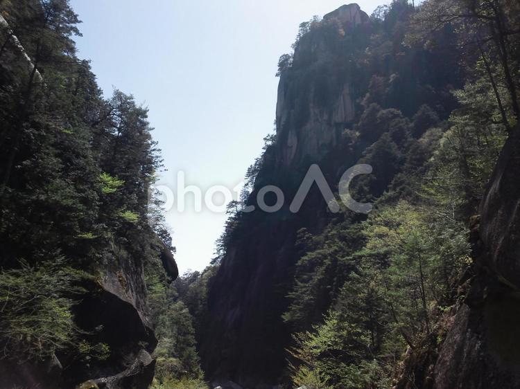 渓谷　昇仙峡 渓谷,空,青空の写真素材