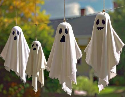 ハロウィンお化けの飾りの写真