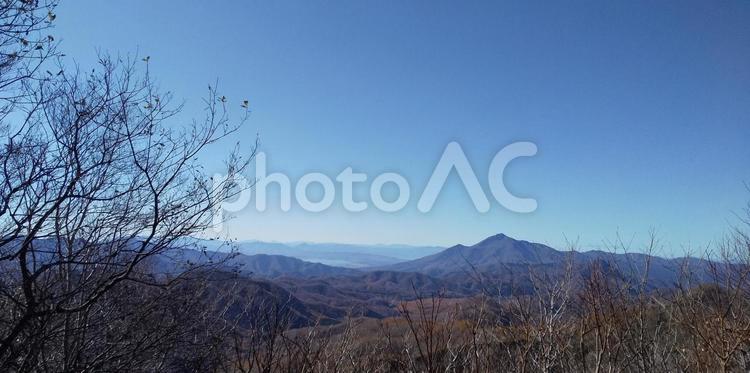 猪苗代湖と磐梯山を浄土平から望む 秋,福島,紅葉の写真素材