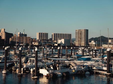 ボート 港,ボート,広島市の写真素材