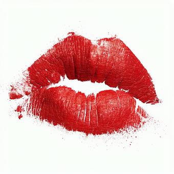 美容や愛情を象徴するキスマークの写真