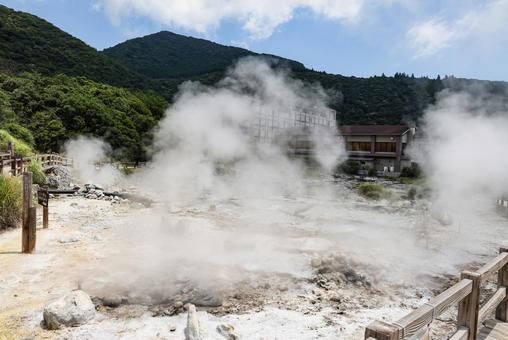 雲仙地獄 雲仙,地獄,噴き出すの写真素材