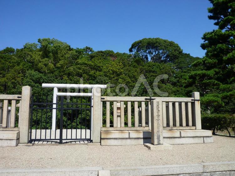 百舌鳥古墳群ー反正天皇陵古墳 百舌鳥古墳,前方後円墳,天皇陵の写真素材