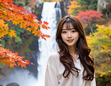 滝を見に来ました 滝を見に来ましたの写真