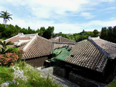 重要文化財中村家住宅を俯瞰する 重要文化財中村家住宅を俯瞰する 中村家住宅,民家,旧家の写真素材
