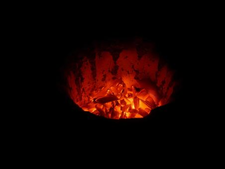 火起こし 火起こし,炭,炭火の写真素材