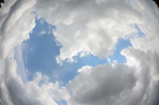 天空照片, JPG 天空照片, 곡선, 물고기 눈, 반짝, JPG