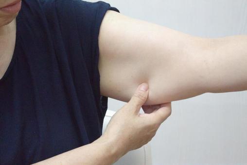 二の腕のたぷたぷ 二の腕のたぷたぷ 二の腕,たぷたぷ,たるみの写真素材
