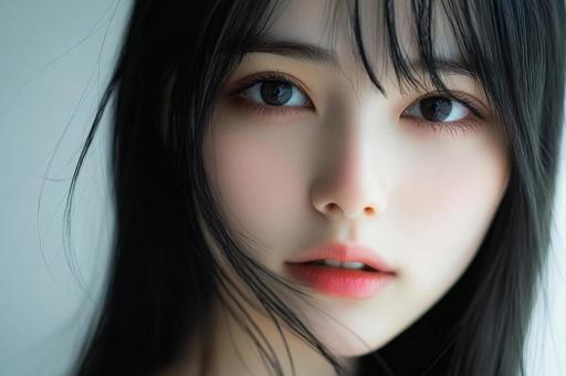 微笑の綺麗な黒髪日本女性 微笑の綺麗な黒髪日本女性の写真