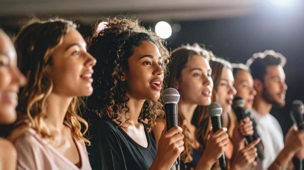 オーディションの審査員の人達の写真