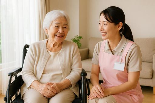 笑顔の訪問介護の現場 笑顔の訪問介護の現場の写真