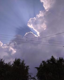 夏の空、雲の影 夏の空、雲の影の写真